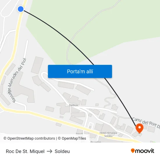 165-Roc De St. Miquel to Soldeu map