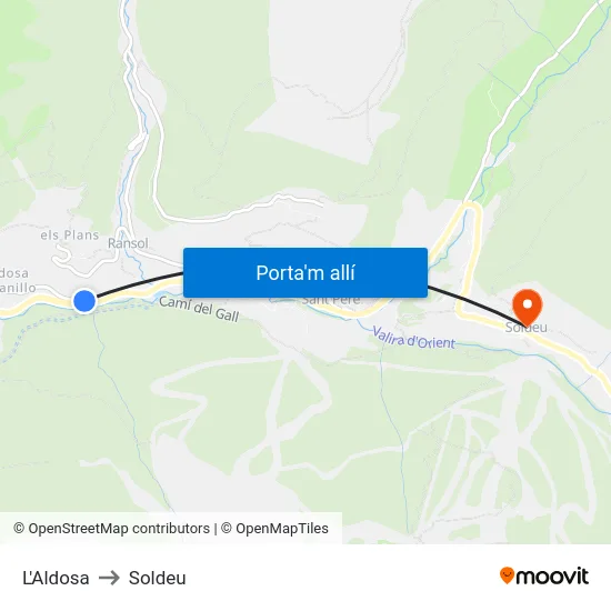 134-L'Aldosa to Soldeu map