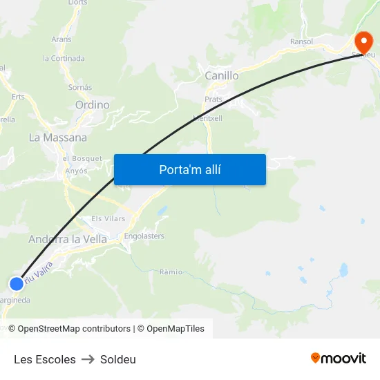 Geriàtric to Soldeu map