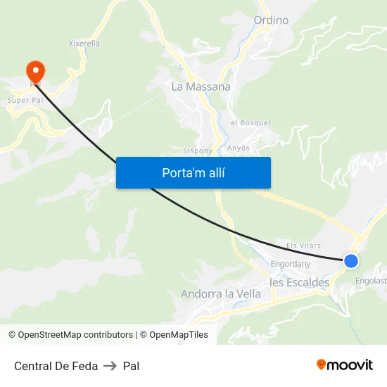 727-Central De Feda to Pal map
