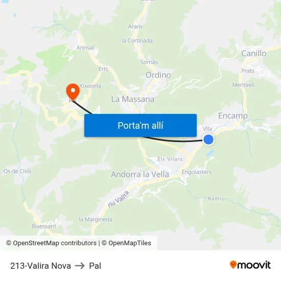 213-Valira Nova to Pal map