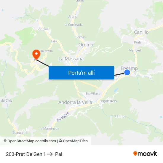 203-Prat De Genil to Pal map