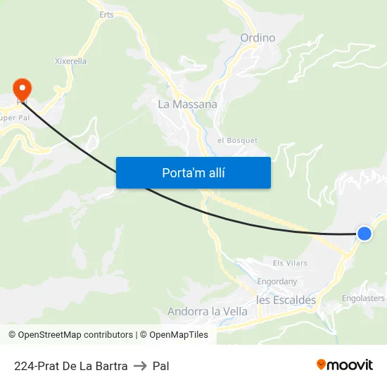 224-Prat De La Bartra to Pal map