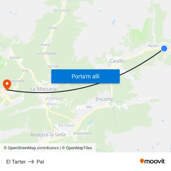 152-El Tarter to Pal map
