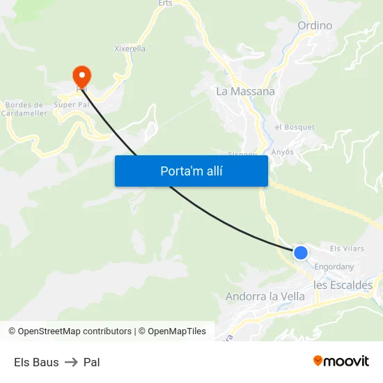 718-Els Baus to Pal map