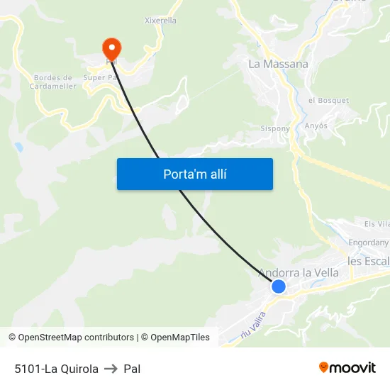 5101-La Quirola to Pal map