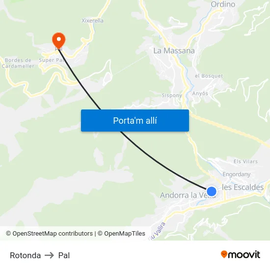 Rotonda to Pal map