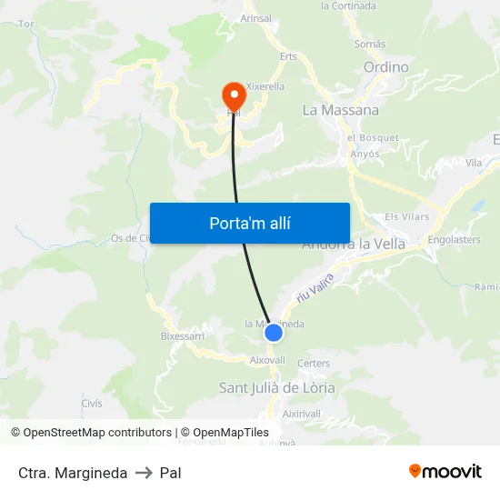 Ctra. Margineda to Pal map