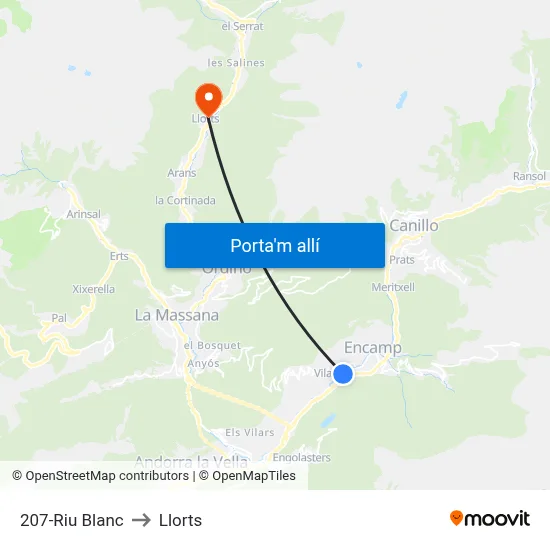 207-Riu Blanc to Llorts map