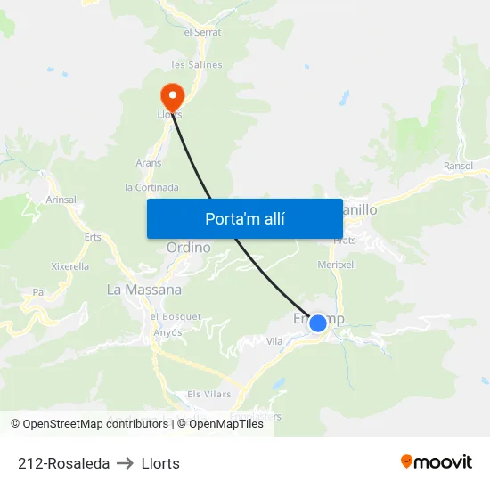 212-Rosaleda to Llorts map