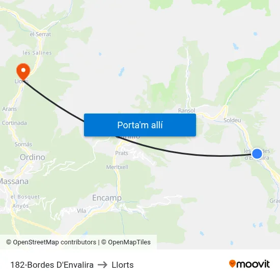 182-Bordes D'Envalira to Llorts map