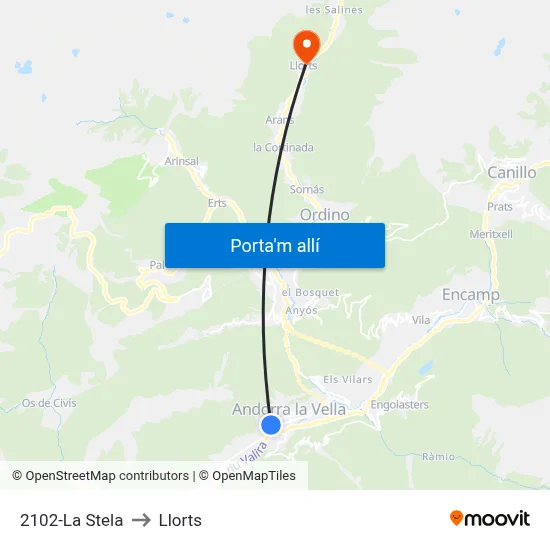 2102-La Stela to Llorts map