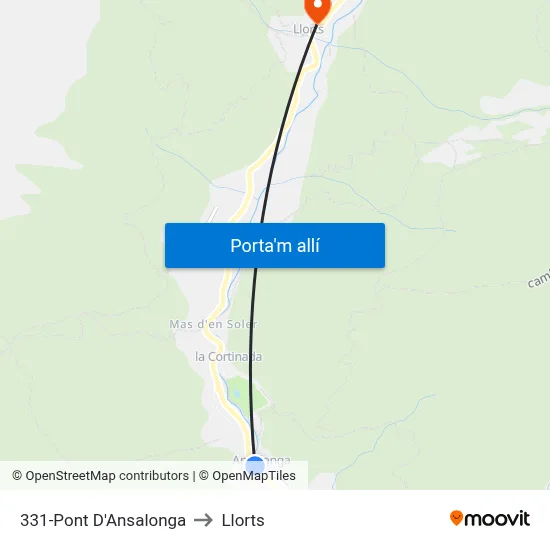 331-Pont D'Ansalonga to Llorts map
