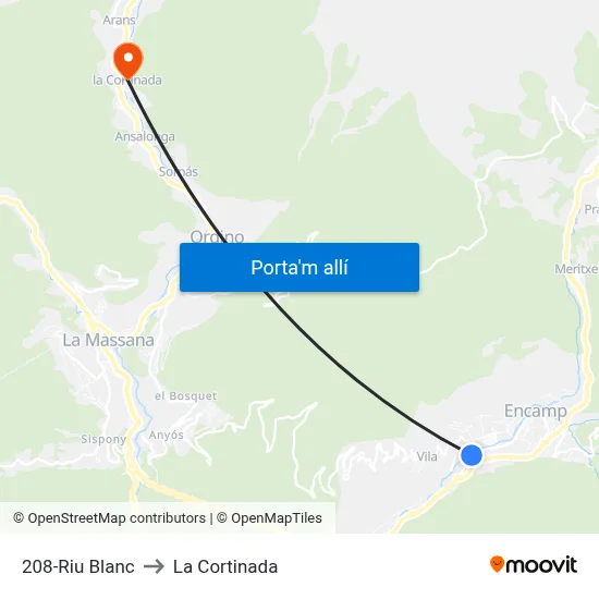 208-Riu Blanc to La Cortinada map