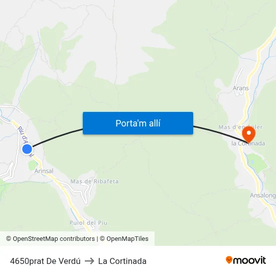 4650prat De Verdú to La Cortinada map