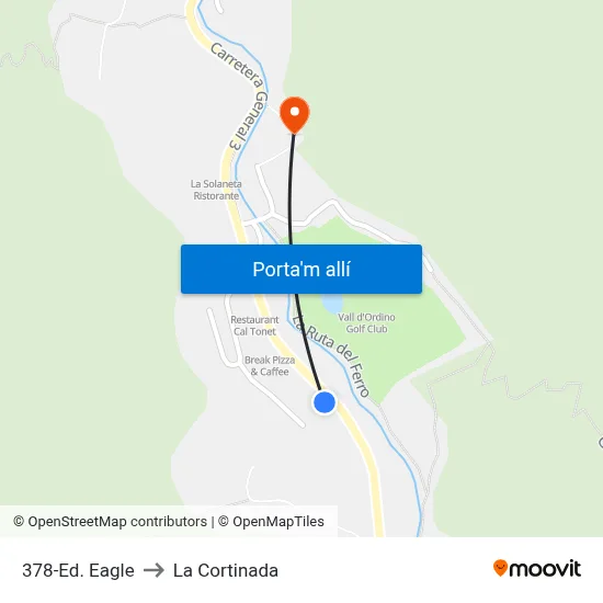 378-Ed. Eagle to La Cortinada map