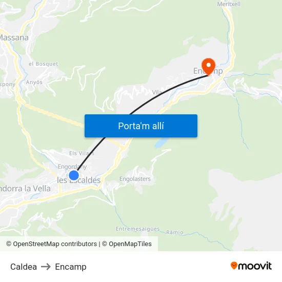 720-Caldea to Encamp map