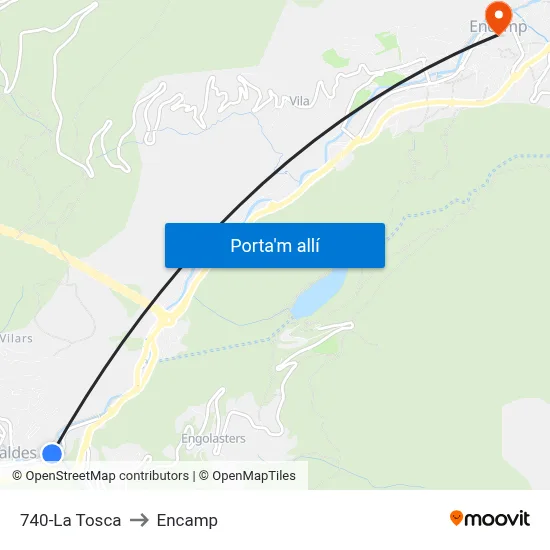 740-La Tosca to Encamp map