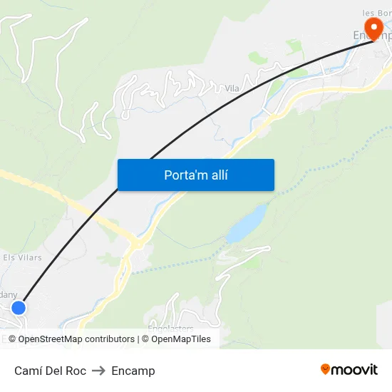 Camí Del Roc to Encamp map