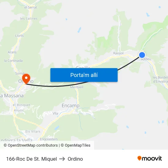 166-Roc De St. Miquel to Ordino map