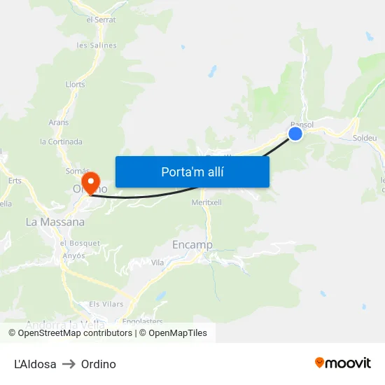 134-L'Aldosa to Ordino map