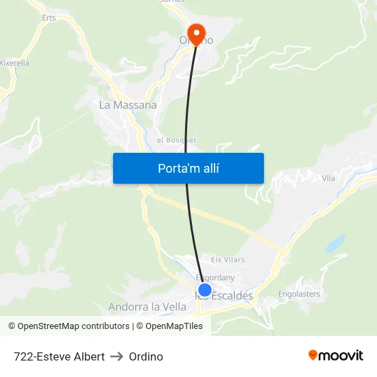 722-Esteve Albert to Ordino map