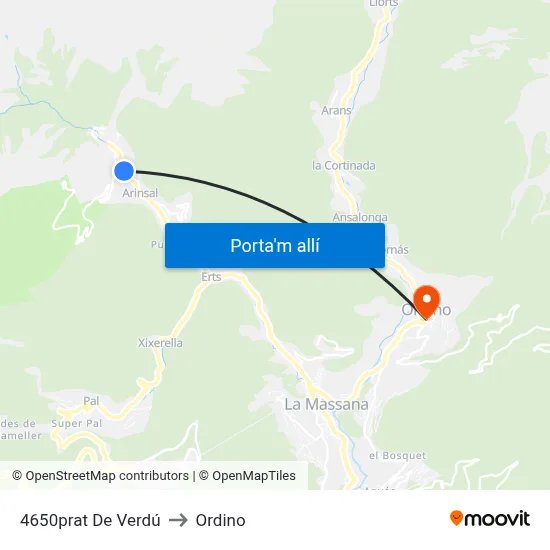 4650prat De Verdú to Ordino map