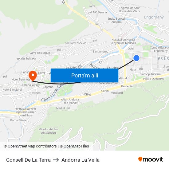 Consell De La Terra to Andorra La Vella map