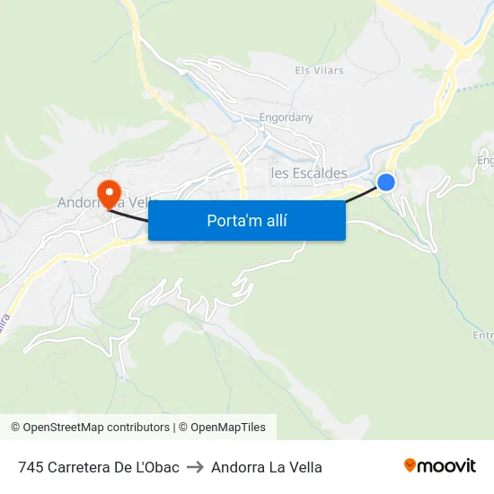 745-Carretera De L'Obac to Andorra La Vella map