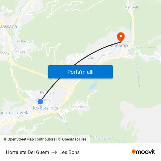 731-Hortalets Del Guem / Cementiri Del Pessebre to Les Bons map