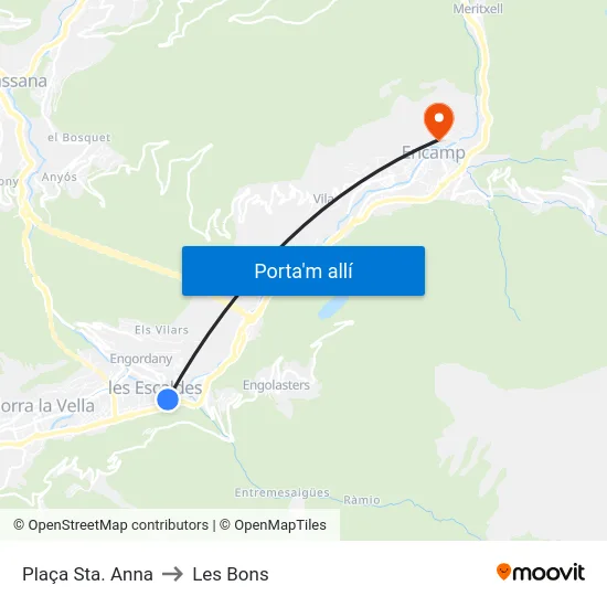 701-Plaça Sta. Anna to Les Bons map