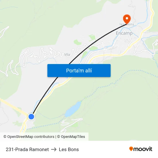 231-Prada Ramonet to Les Bons map