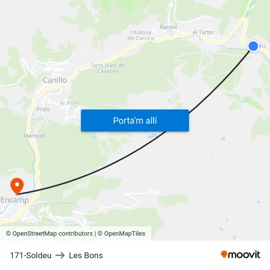 171-Soldeu to Les Bons map