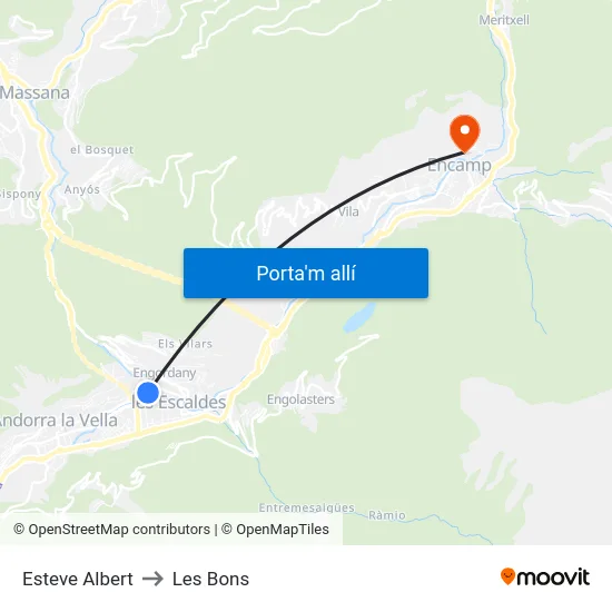 722-Esteve Albert to Les Bons map