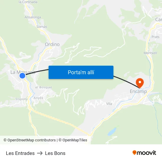 412-Les Entrades to Les Bons map