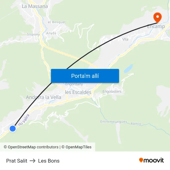 Prat Salit to Les Bons map
