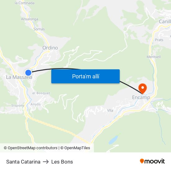 Santa Catarina to Les Bons map