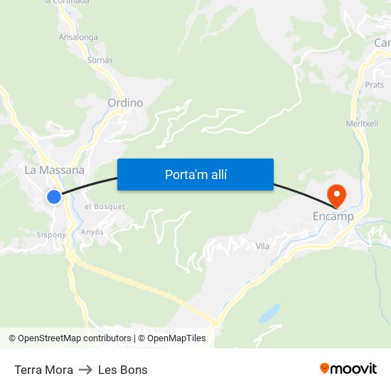 Terra Mora to Les Bons map