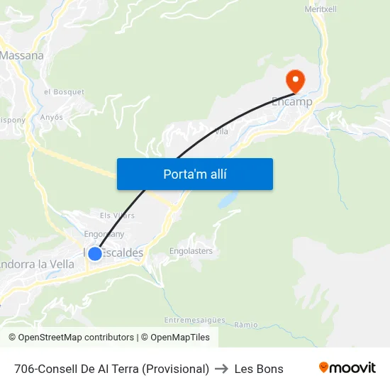 706-Consell De Al Terra (Provisional) to Les Bons map