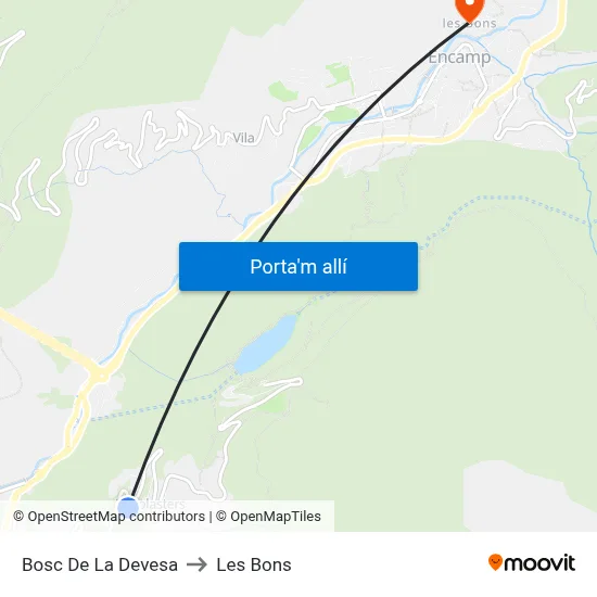 Bosc De La Devesa to Les Bons map