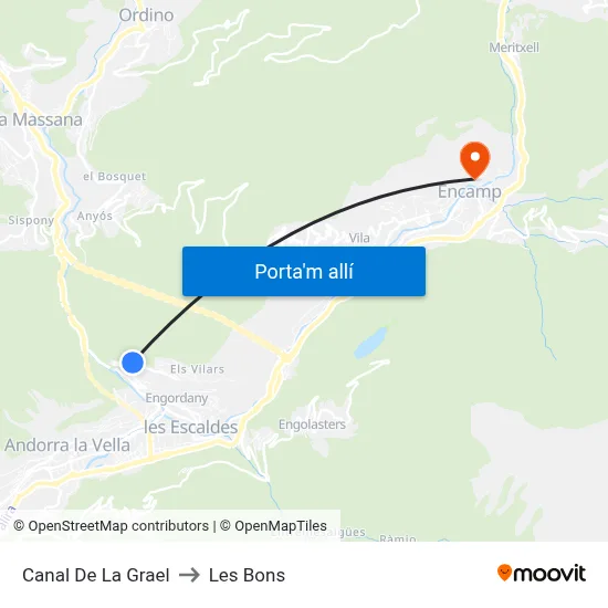 Canal De La Grael to Les Bons map