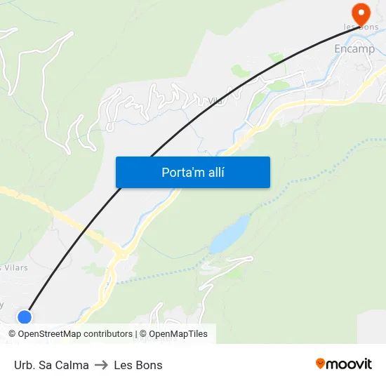Urb. Sa Calma to Les Bons map