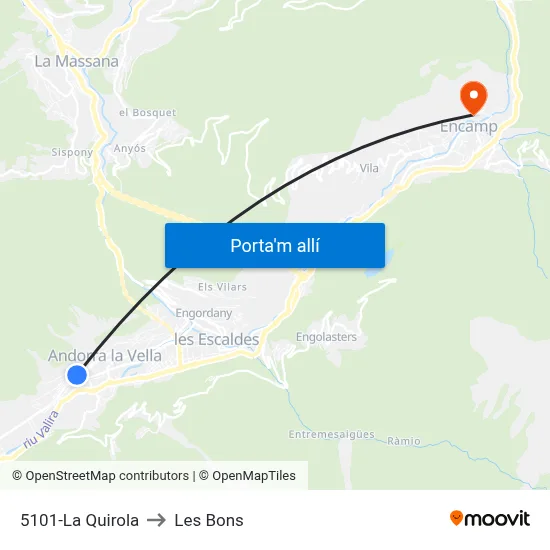 5101-La Quirola to Les Bons map