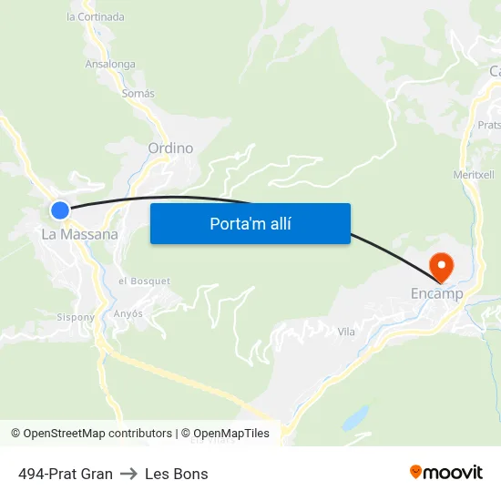 494-Prat Gran to Les Bons map