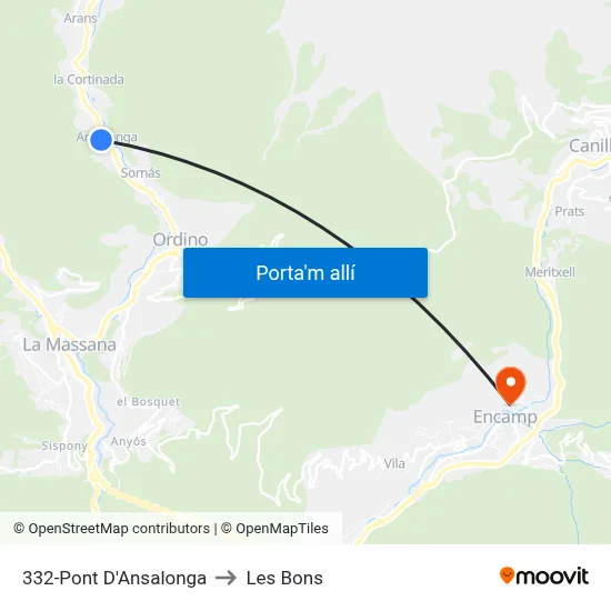 332-Pont D'Ansalonga to Les Bons map