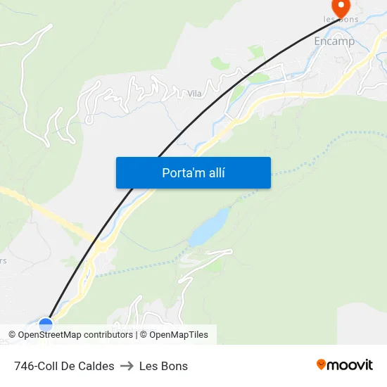 746-Coll De Caldes to Les Bons map