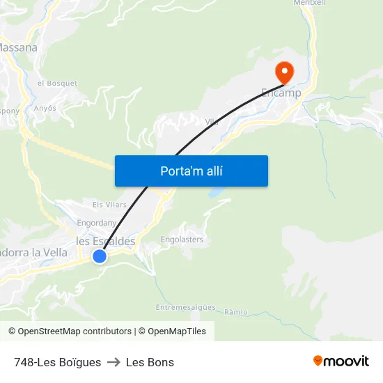 748-Les Boïgues to Les Bons map