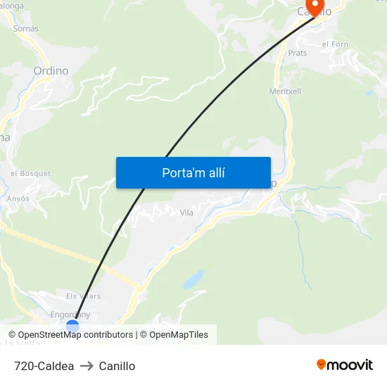 720-Caldea to Canillo map