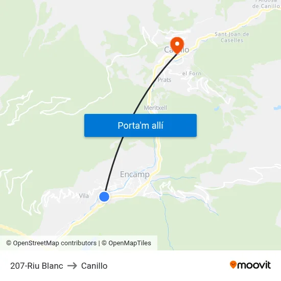 207-Riu Blanc to Canillo map