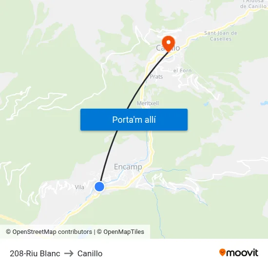 208-Riu Blanc to Canillo map